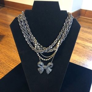 Betsey Johnson Bow Statement Necklace